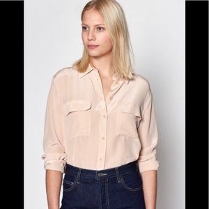 NEW! Equipment silk signature blouse nude size XXS